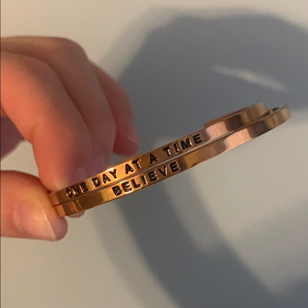 “One Day at a Time” “Believe” mantra band bundle